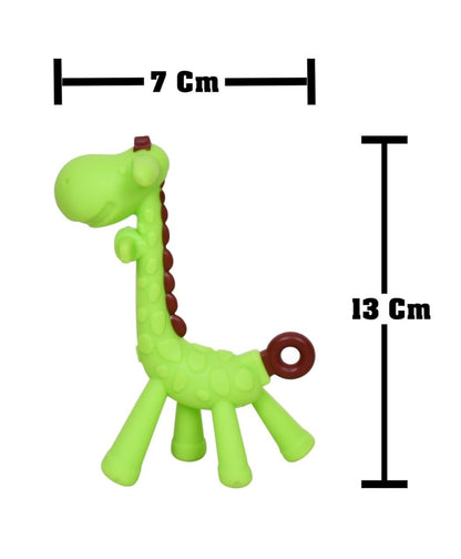 Silicone Giraffe Teether - (Green)