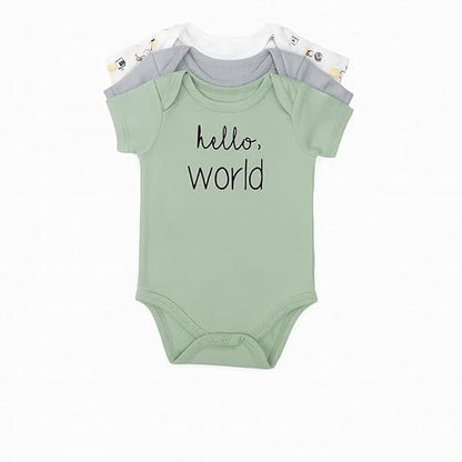 Cotton Baby Onesie - Hello world