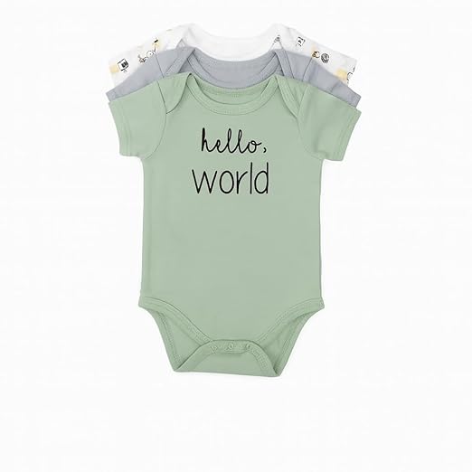Cotton Baby Onesie - Hello world