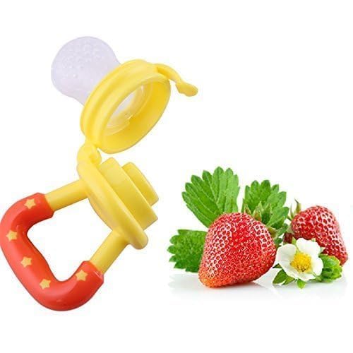Silicone Fruit Nibbler - Yellow Star Handle