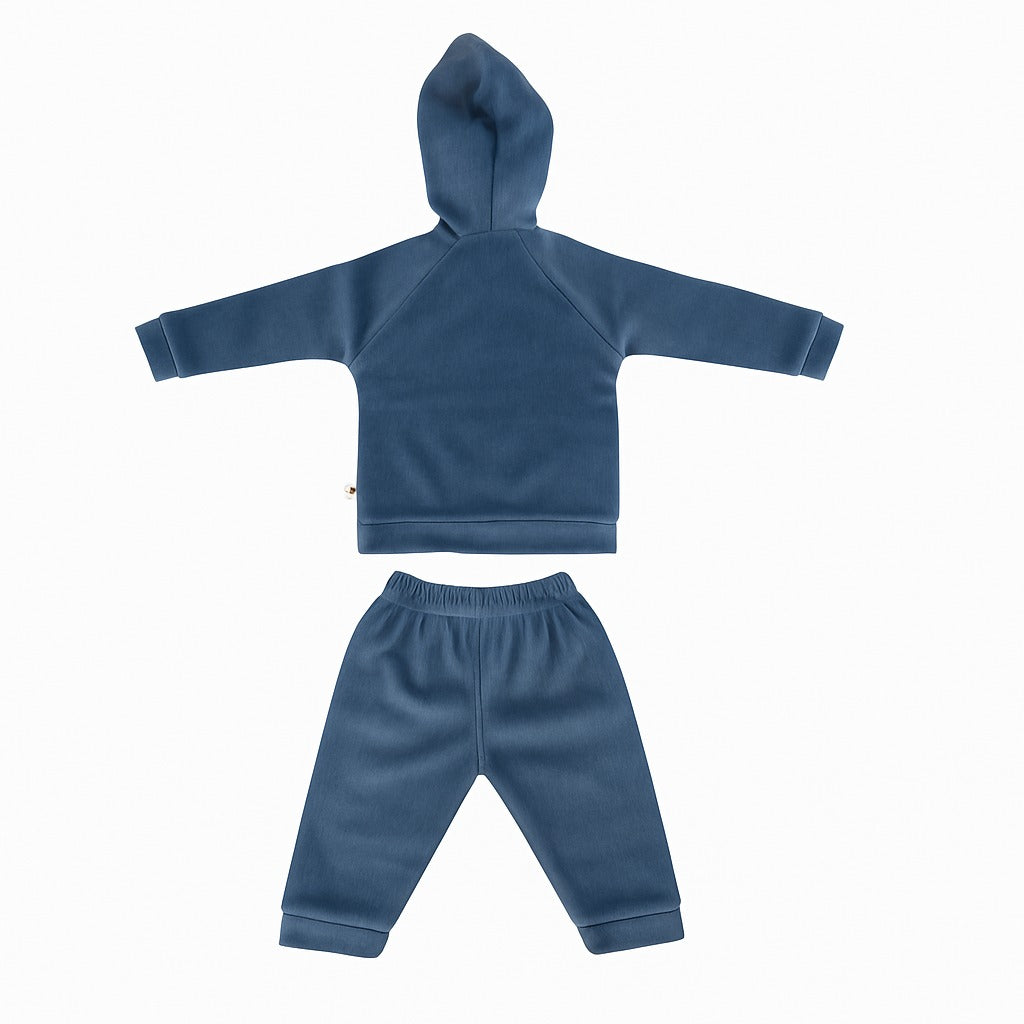 Winter Hoodie & Jogger Pants Co-ord Set - Blue Safari Friends