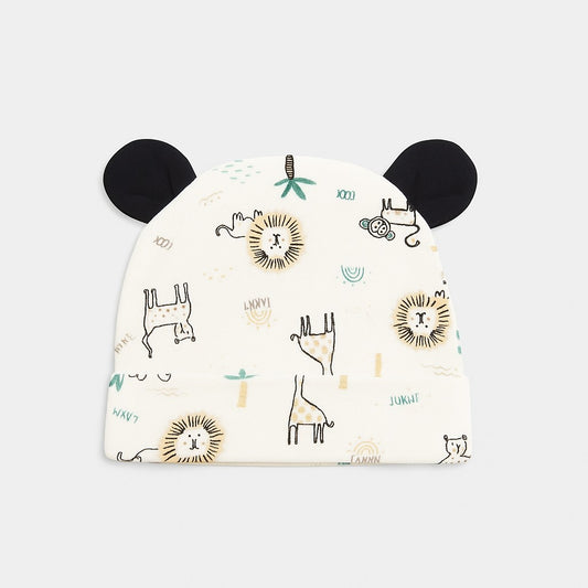 Beanie With Teddy Ears - Wild Wonder