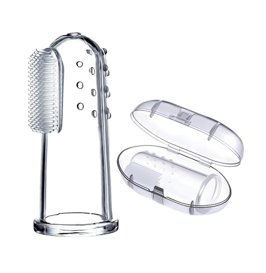 Finger ToothBrush With Case - Transparent