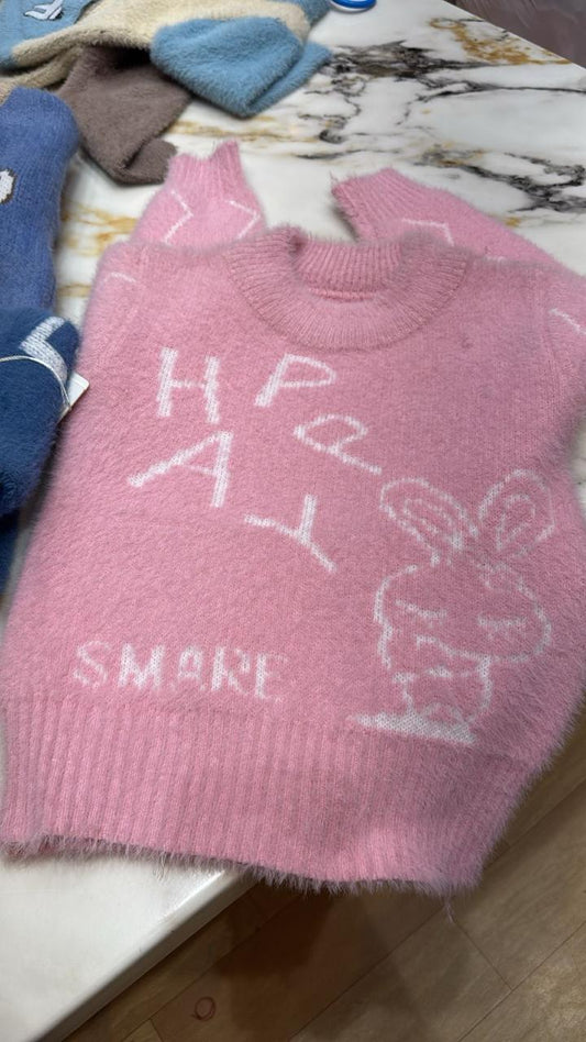 Fluffy Fleece Sweater  - Hoppy Heart