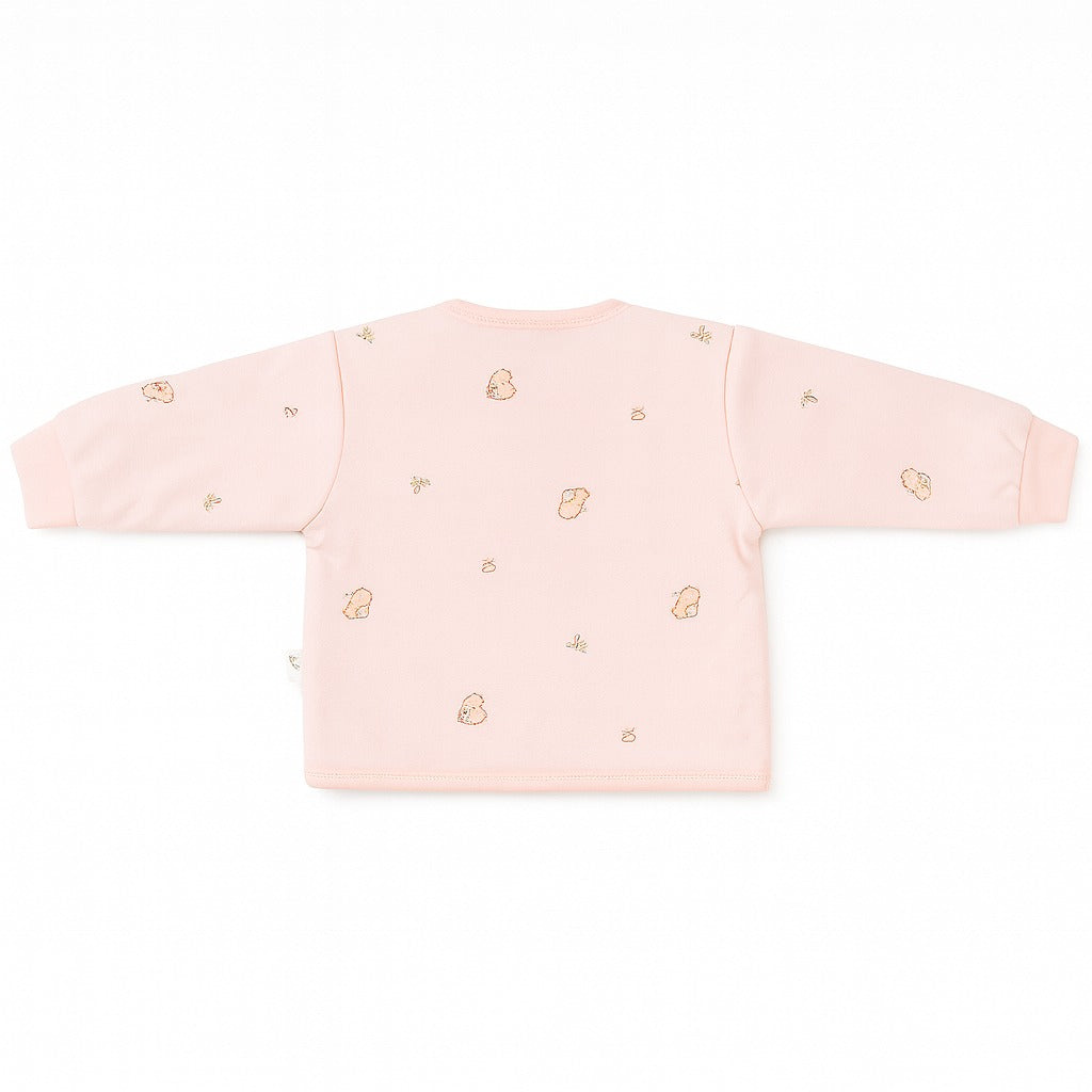 Full Sleeves Baby Top & Pajama Set - Pink Dino