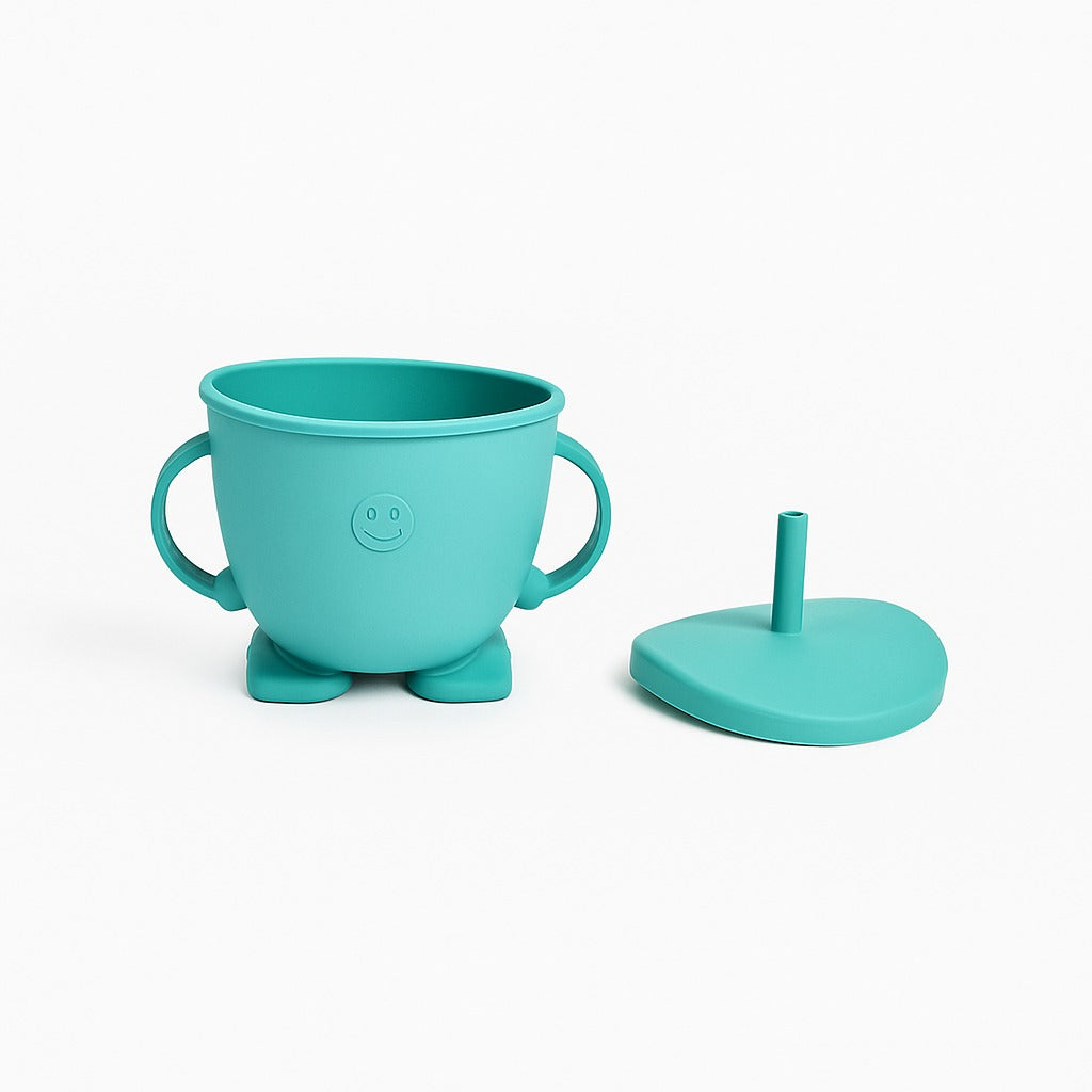 8 pcs Silicone Feeding Sets- Aqua Mist Round