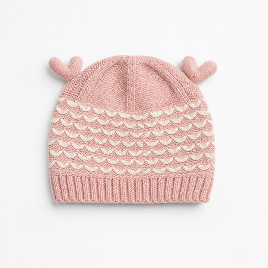 Woolen Hornie Beanie - Blush Mist
