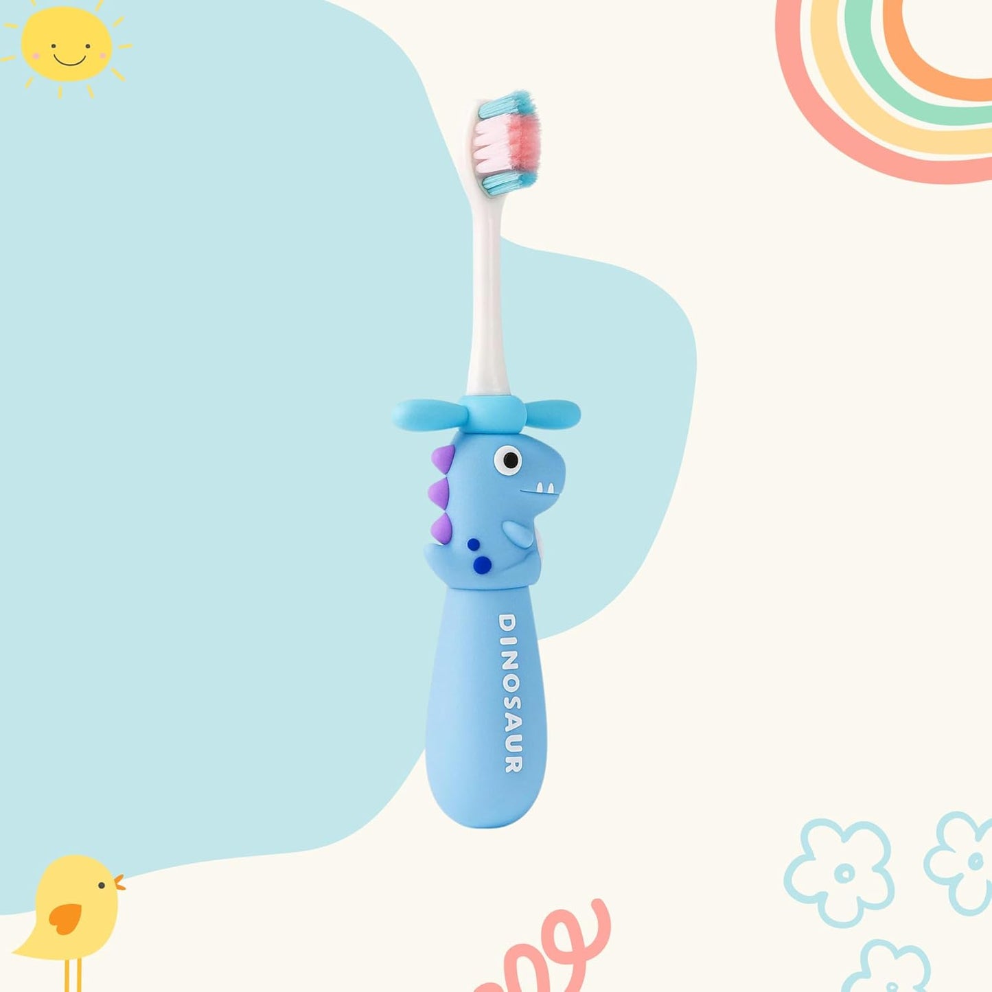 Kids Toothbrush - Blue Twisty Dino