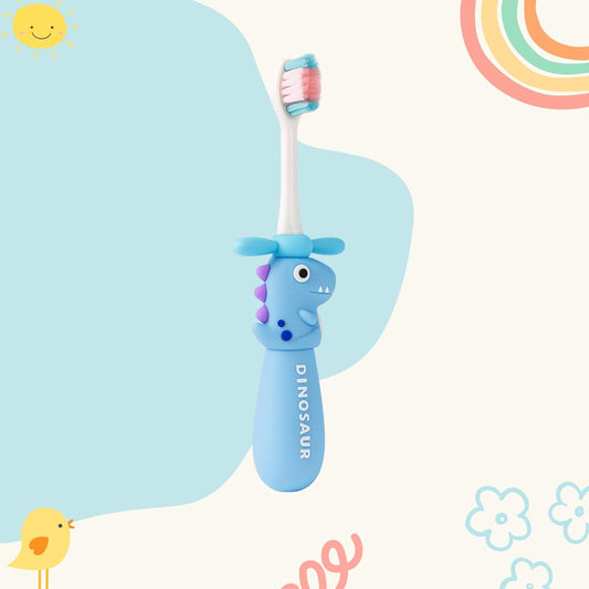 Kids Toothbrush - Blue Twisty Dino