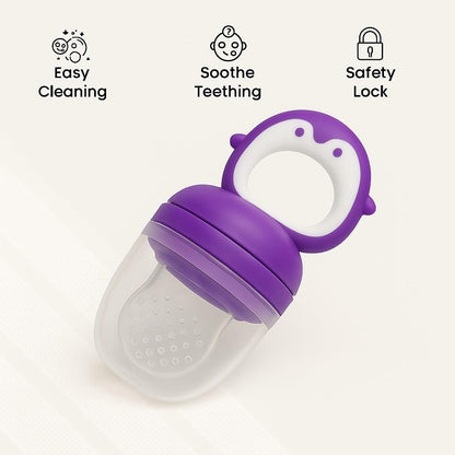 Silicone Fruit Nibbler - Purple Penguin Pop