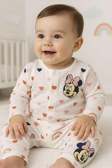 Muslin Full Sleeves Jhabla Set - Organic Cotton Muslin - Mickey Love