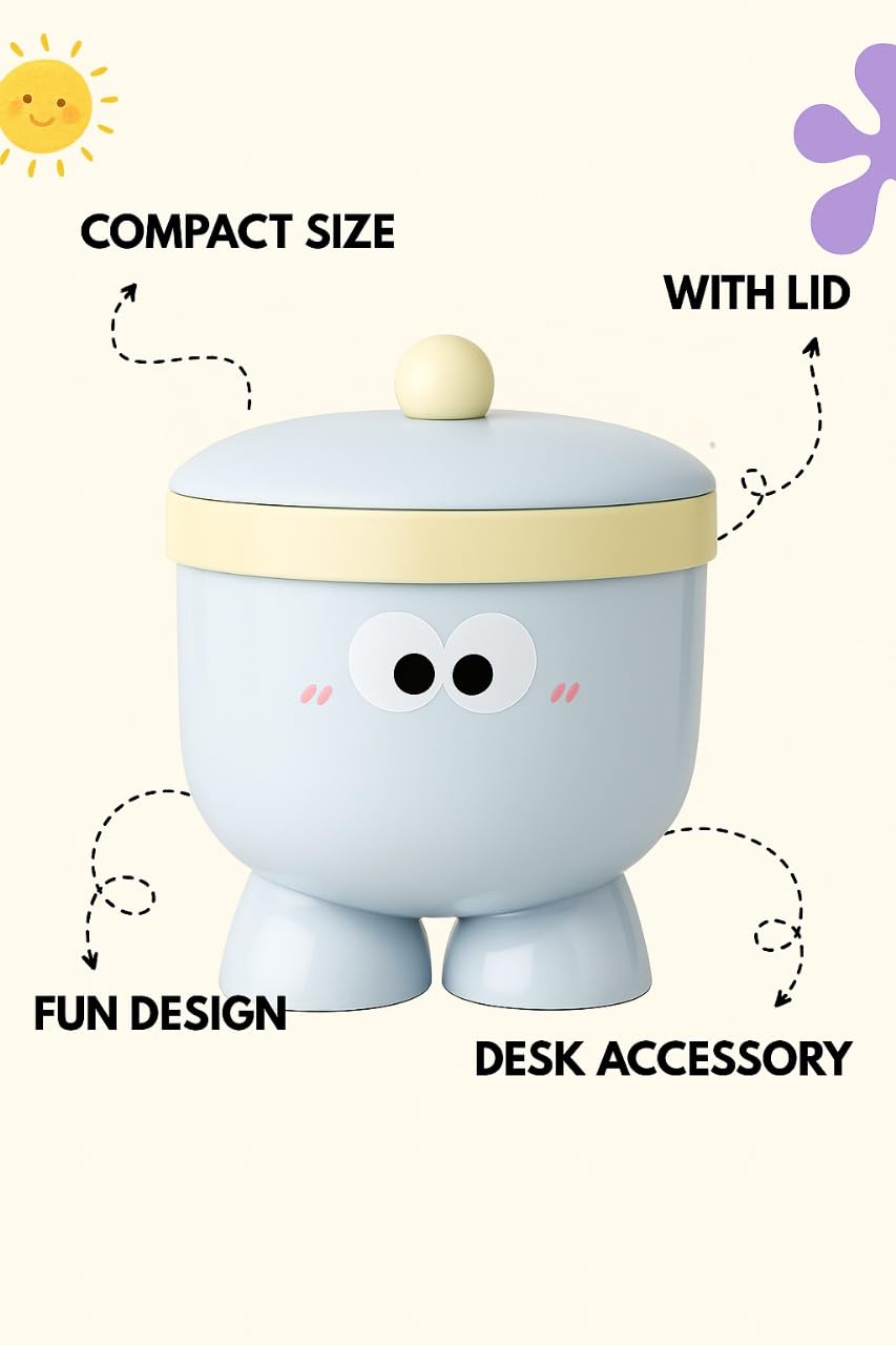 Dustbin - Blushy Buddy - Blue