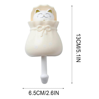 Adhesive Multipurpose Wall Hook for Towels, Bags & Clothes - Cream Kitty