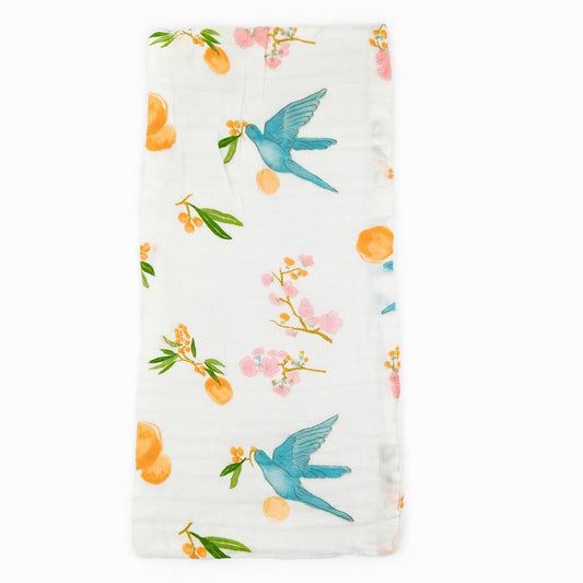 Organic Cotton Burp Cloth - Fruit Flyers