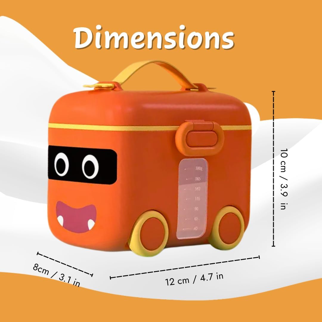 Milk Powder & Food Dispenser Container - Orange