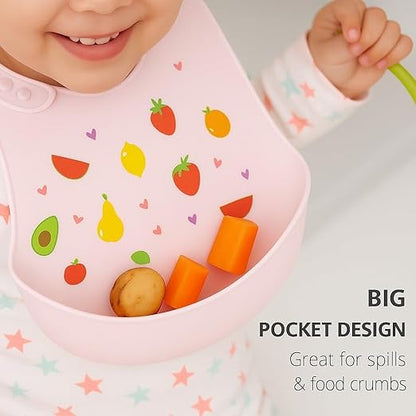 Silicone Feeding Bib - Fruity Fun