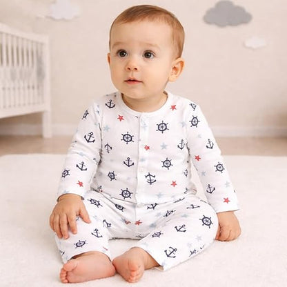 Muslin Full Sleeves Jhabla Set - Organic Cotton Muslin - Sailor Star