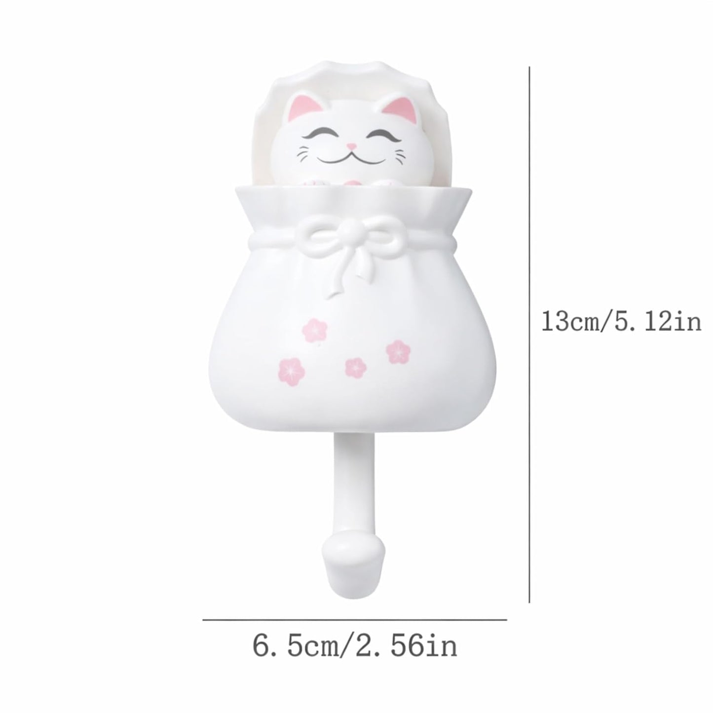 Adhesive Multipurpose Wall Hook for Towels, Bags & Clothes - White Teddy