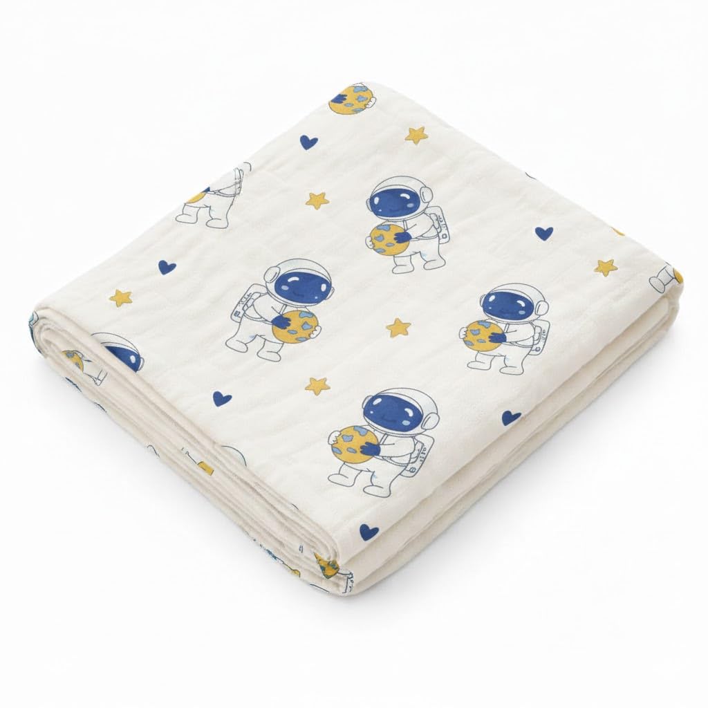 Organic Cotton Muslin Blanket - Galaxy Woofs