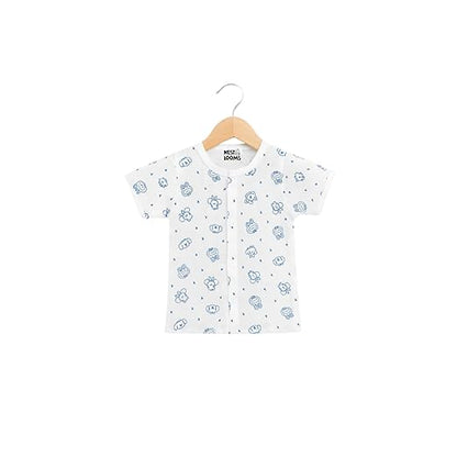 Half Sleeves Jhabla Set - Organic Cotton Muslin - Bunny & Bear