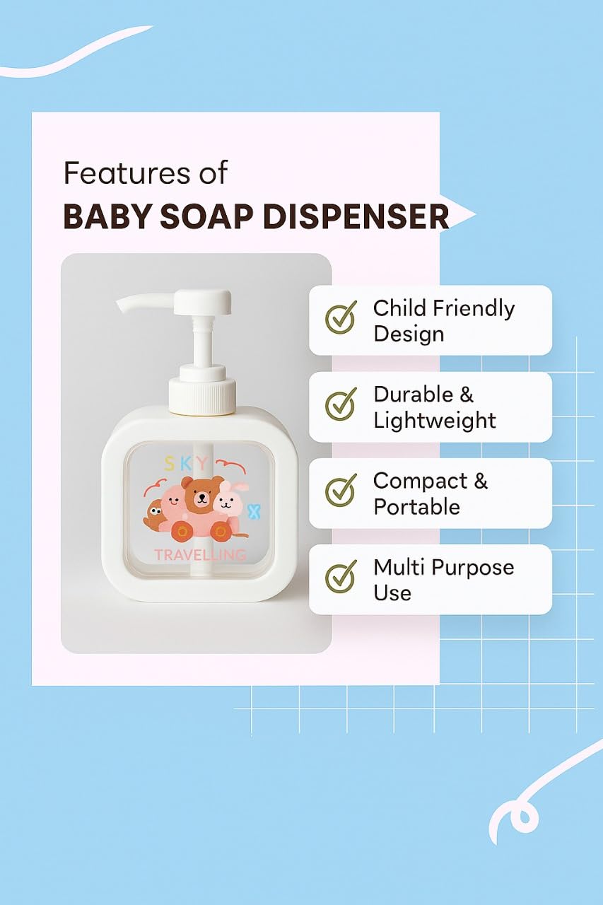 Soap Dispenser - Cartoon Design - White