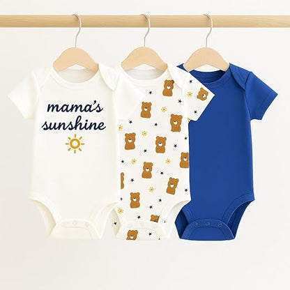 Cotton Baby Onesie - Mama's sunshine ( white )