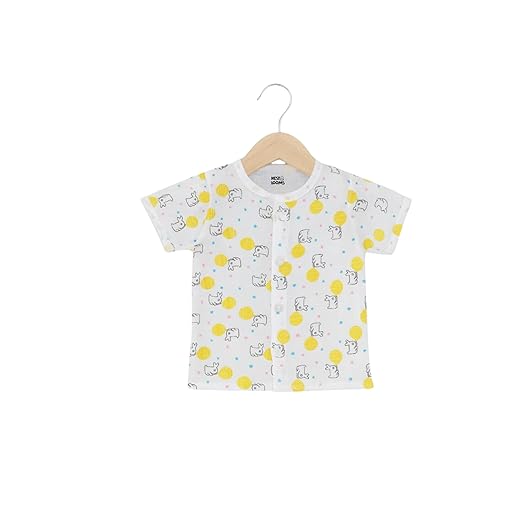 Half Sleeves Jhabla Set - Organic Cotton Muslin - Sunny Bunny