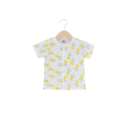 Half Sleeves Jhabla Set - Organic Cotton Muslin - Sunny Bunny
