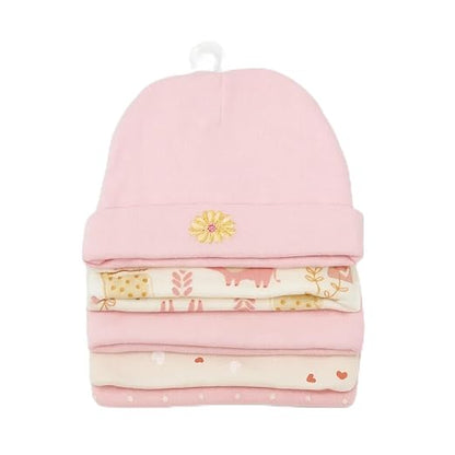 Unisex Baby Beanies Set of 5 - Rosy Bloom