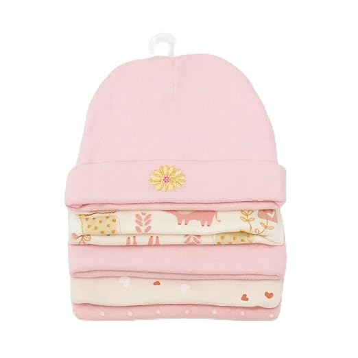Unisex Baby Beanies Set of 5 - Rosy Bloom