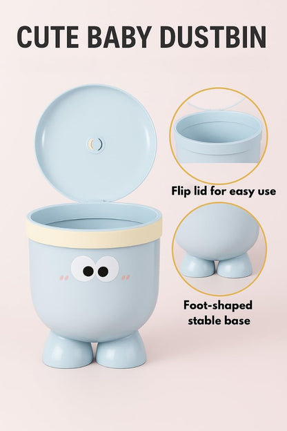 Dustbin - Blushy Buddy - Blue