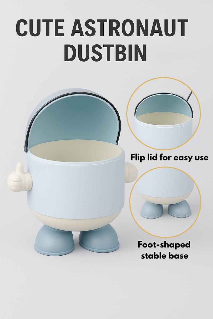 Dustbin - Little Astronaut - Blue