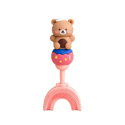 U-Shaped Toothbrush - Brown Teddy
