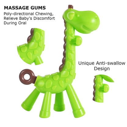 Silicone Giraffe Teether - (Green)