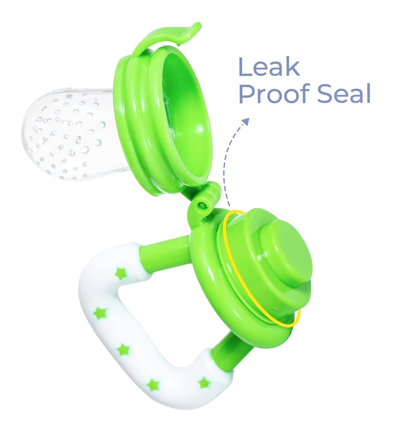 Silicone Fruit Nibbler - Green Star Handle