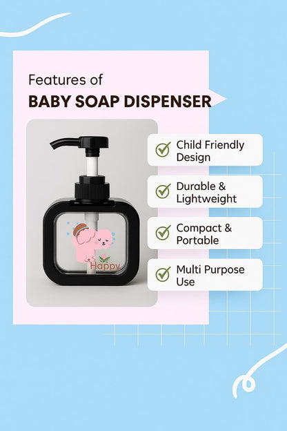 Soap Dispenser - Cartoon Design - Black