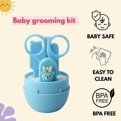Baby Grooming Kit With Scissors- blue