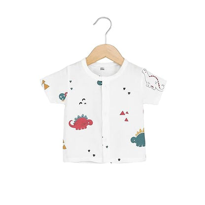 Half Sleeves Jhabla Set - Organic Cotton Muslin - Dinoland