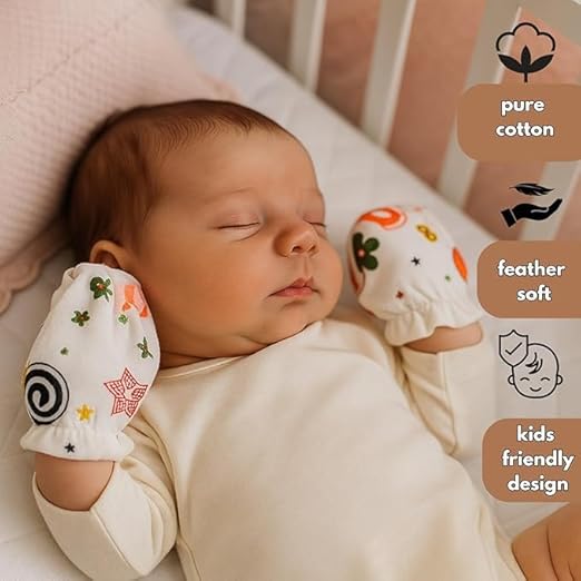 Baby Assorted Mittens - Set of 6 Mix Print