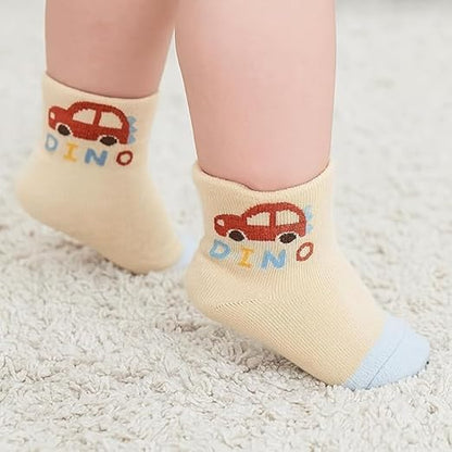Unisex Baby Socks- set of 3 Yellow, Brown & Blue