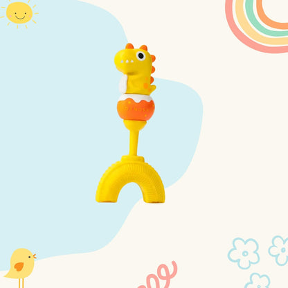 U-Shaped Toothbrush - Yellow DIno