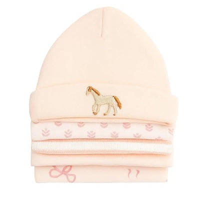 Unisex Baby Beanies Set of 5 - Peachy Horse