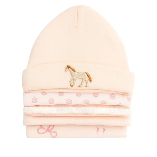 Unisex Baby Beanies Set of 5 - Peachy Horse
