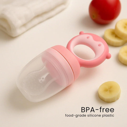 Silicone Fruit Nibbler - Pink Penguin Pop