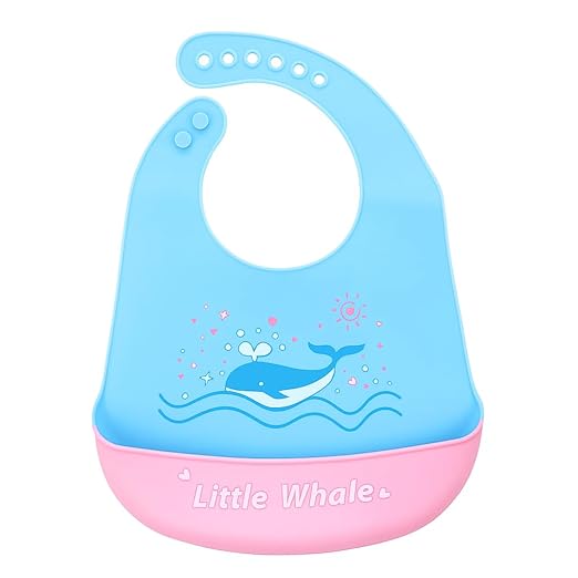 Silicone Feeding Bib - Cartoon Whale