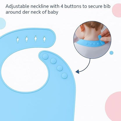 Silicone Feeding Bib - Cartoon Whale