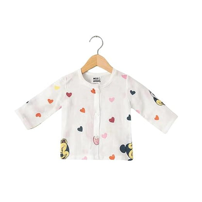 Muslin Full Sleeves Jhabla Set - Organic Cotton Muslin - Mickey Love