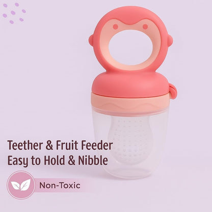 Silicone Fruit Nibbler - Pink Penguin Pop