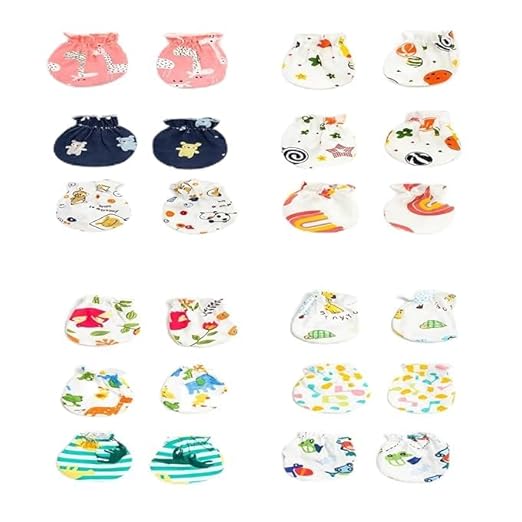 Baby Assorted Mittens - Set of 12 Mix Print