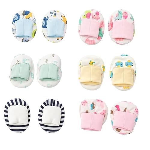Baby Assorted Booties - Set of 6 Mix Print